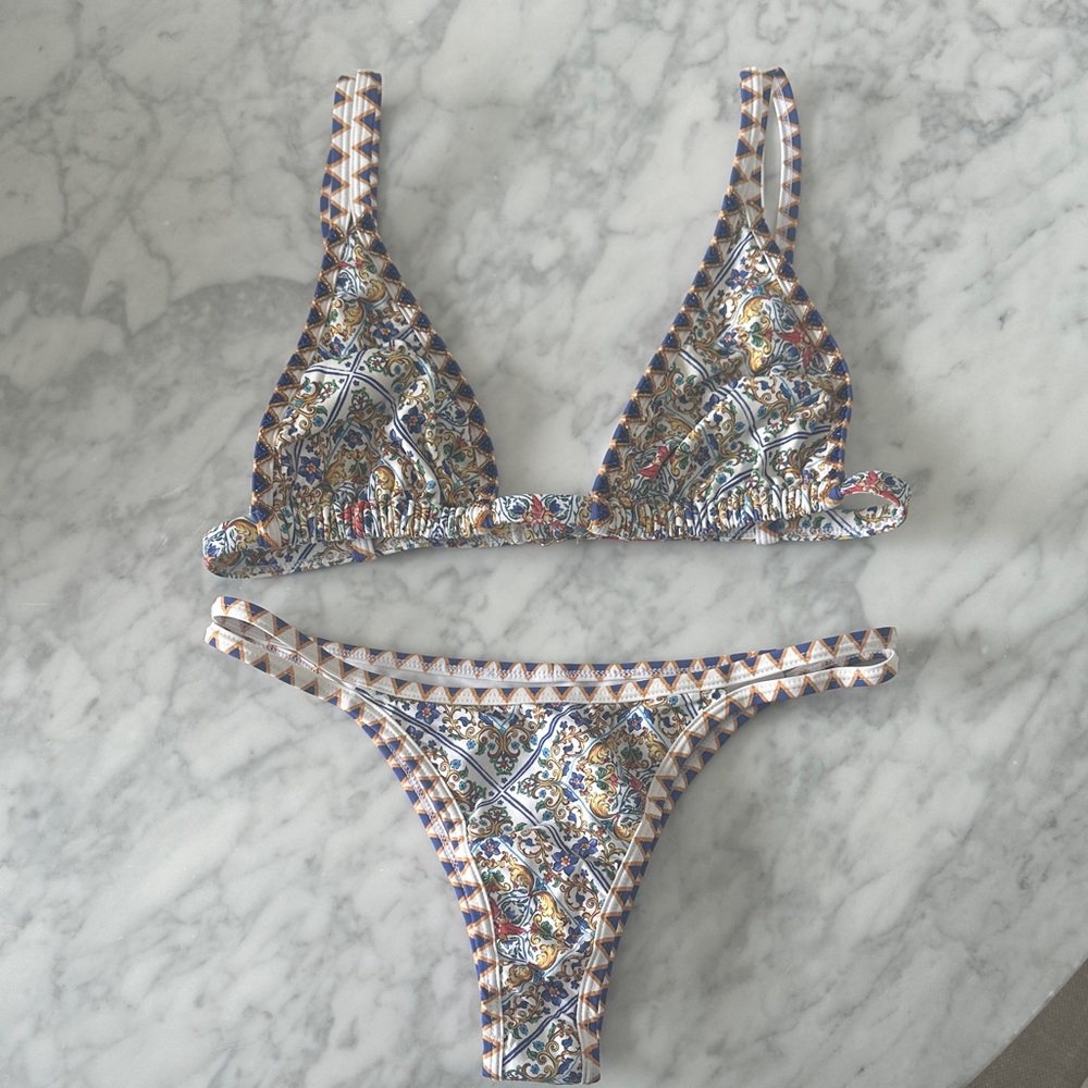 Geometric Print Bikini Set